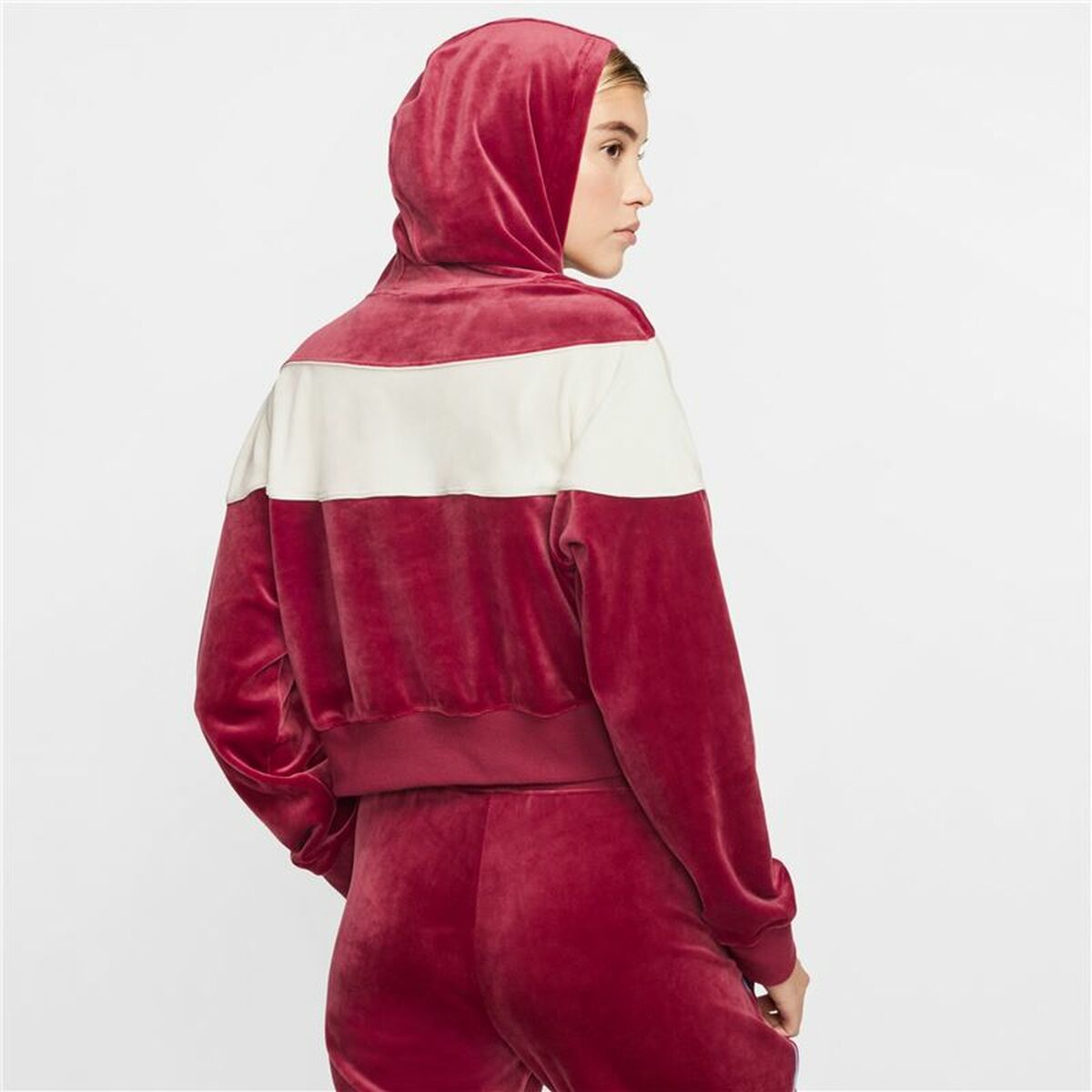 Nike Sportswear Heritage Women's Hoodie - Dark Red - product view 5