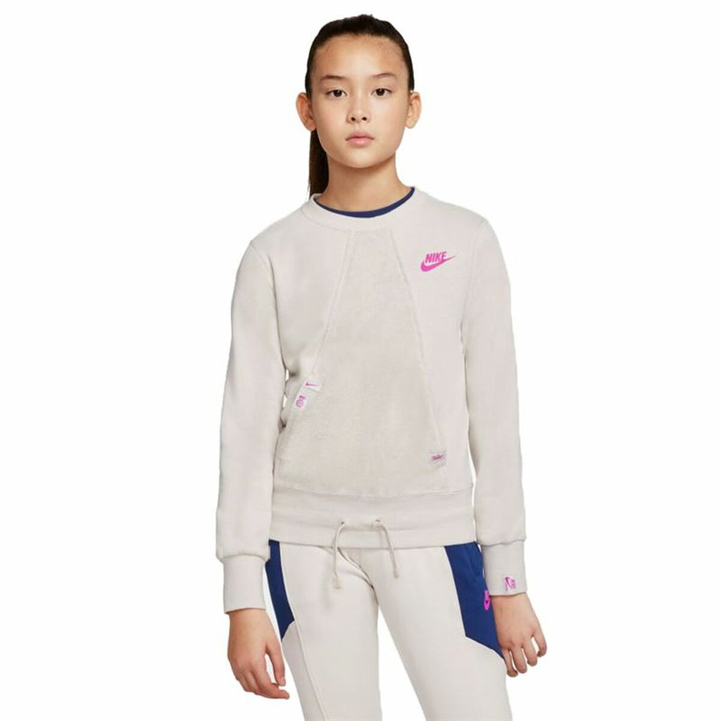Nike Hoodless Heritage Kids' Sweatshirt - Beige - product view 28