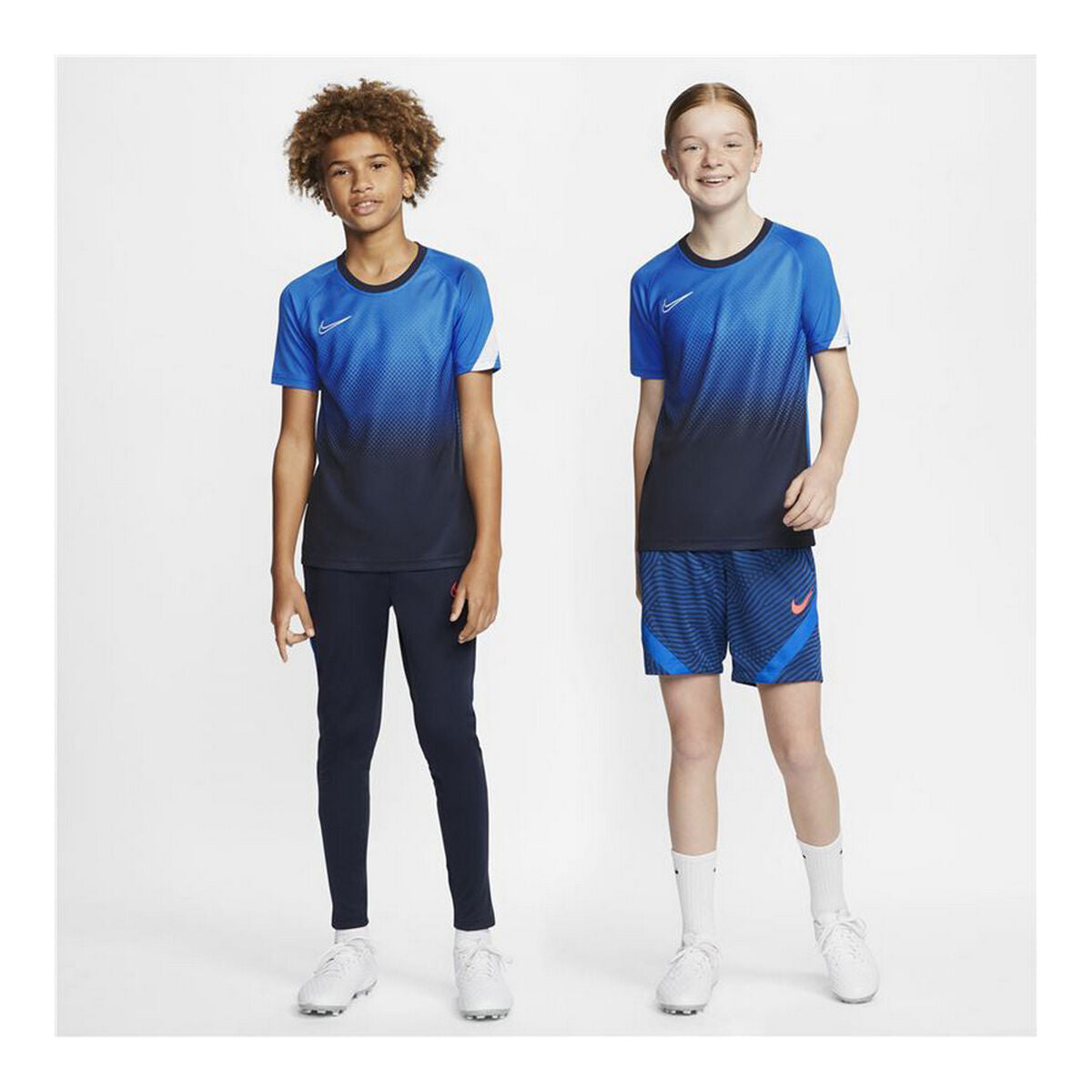 Nike Short Sleeved Football Shirt Dri-FIT Academy Kids' Shirt - Blue - product view 17