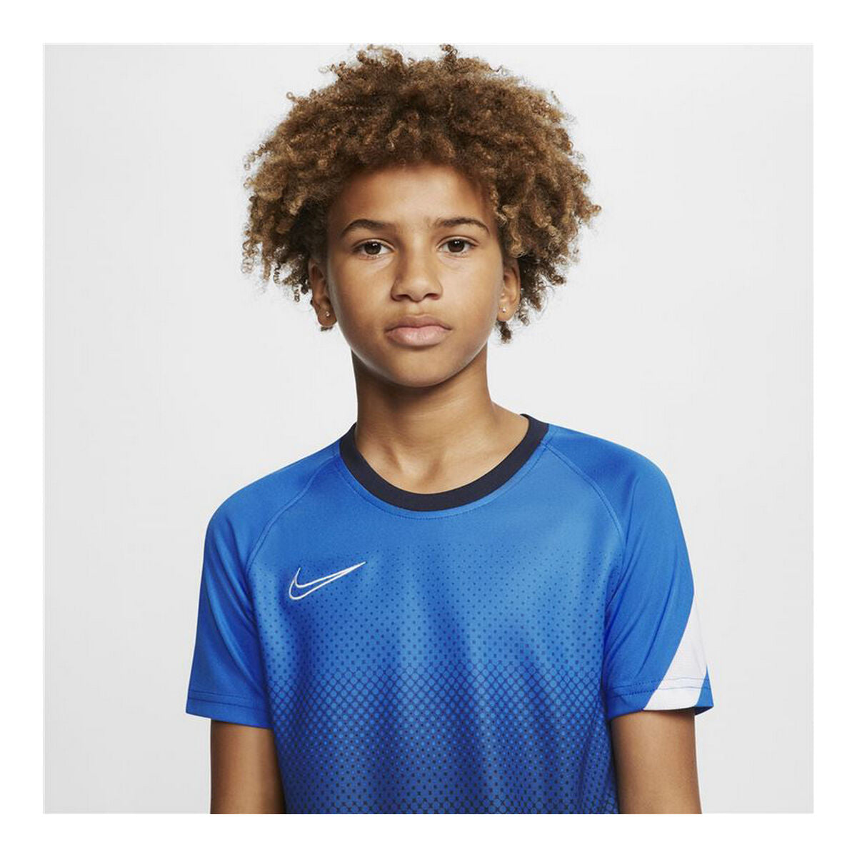 Nike Short Sleeved Football Shirt Dri-FIT Academy Kids' Shirt - Blue - product view 12