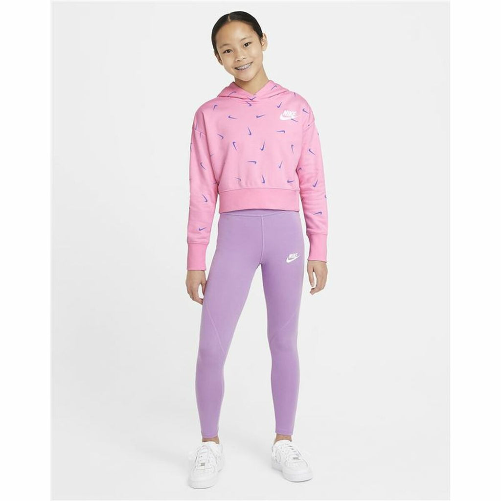 Nike Hooded Print Kids' Sweatshirt - Pink - product view 17