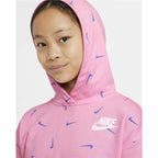 Nike Hooded Print Kids' Sweatshirt - Pink - product view 15