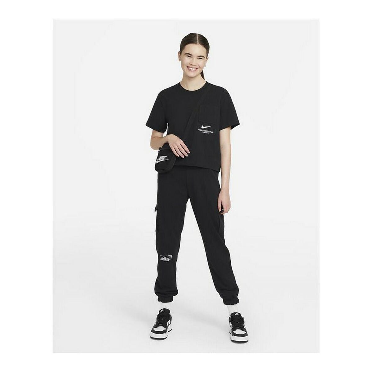 Nike Sportswear Swoosh Women's T-Shirt - Black - product view 5