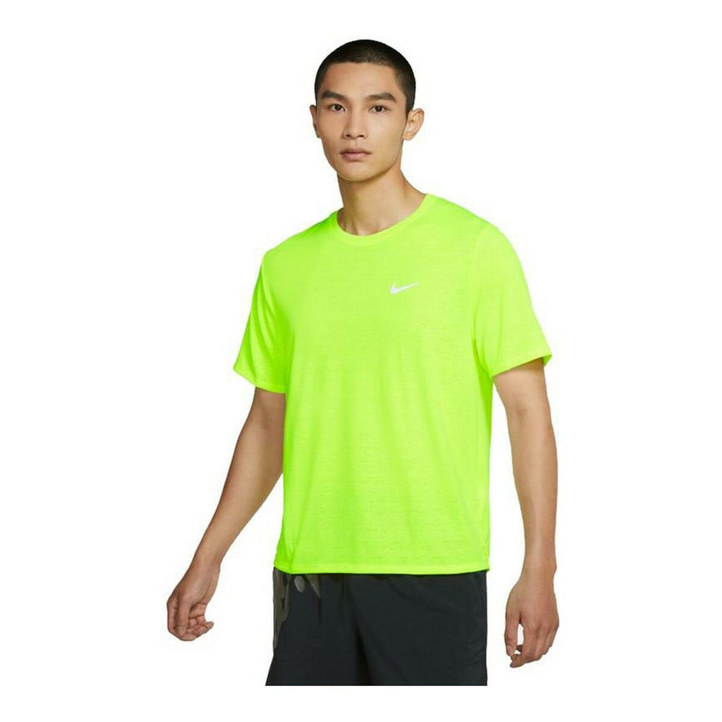 Nike Short-sleeve Sports Dri-FIT Miler Men's T-Shirt - Yellow