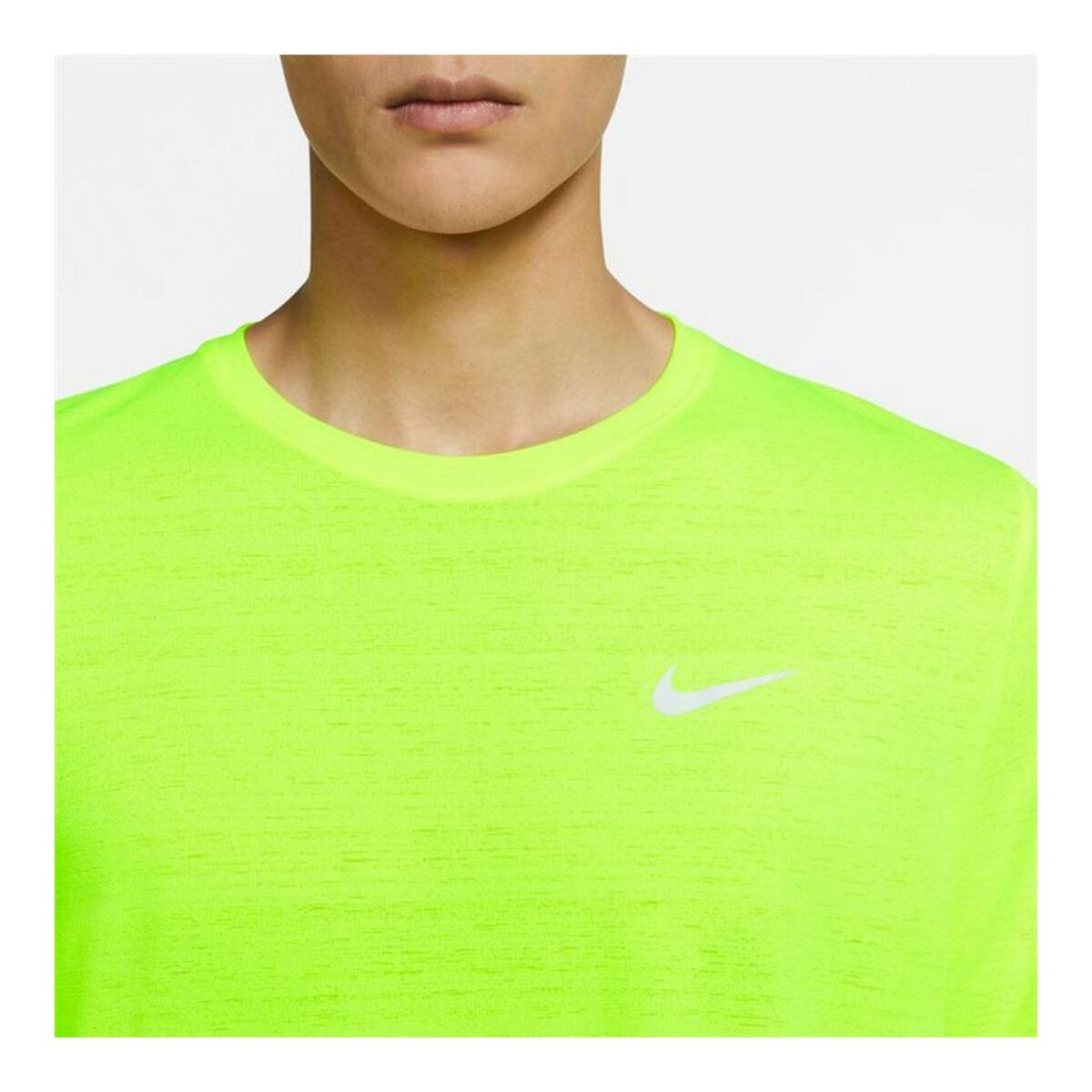 Nike Short-sleeve Sports Dri-FIT Miler Men's T-Shirt - Yellow - product view 6