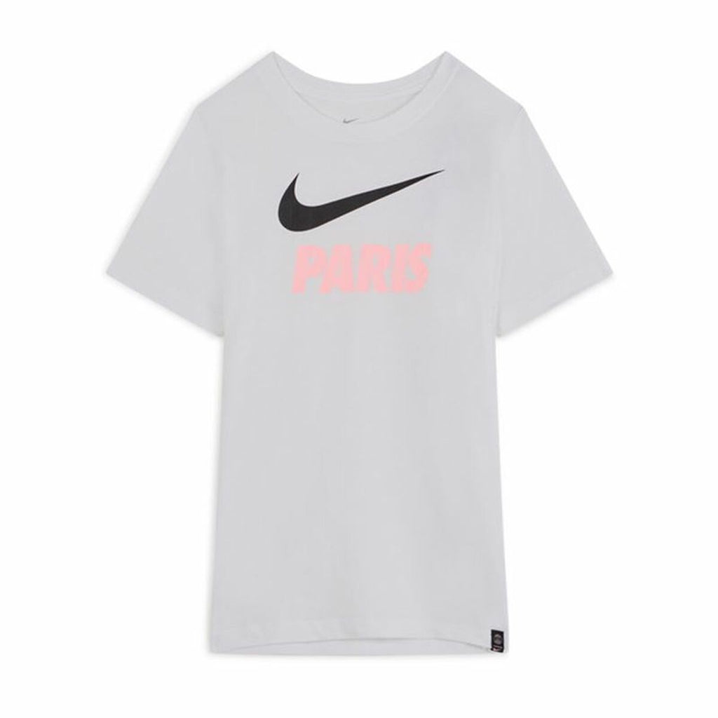 Nike PSG Swoosh Club Kids' T-Shirt - White - product view 2