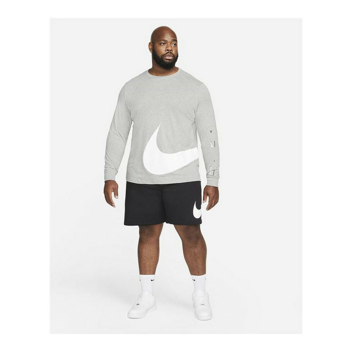 Nike Long Sleeve Sportswear Men's T-Shirt - Light grey - product view 5