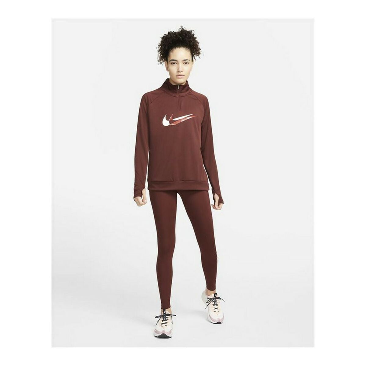 Nike Long Sleeve Dri-FIT Swoosh Run Women's T-Shirt - Brown - product view 6