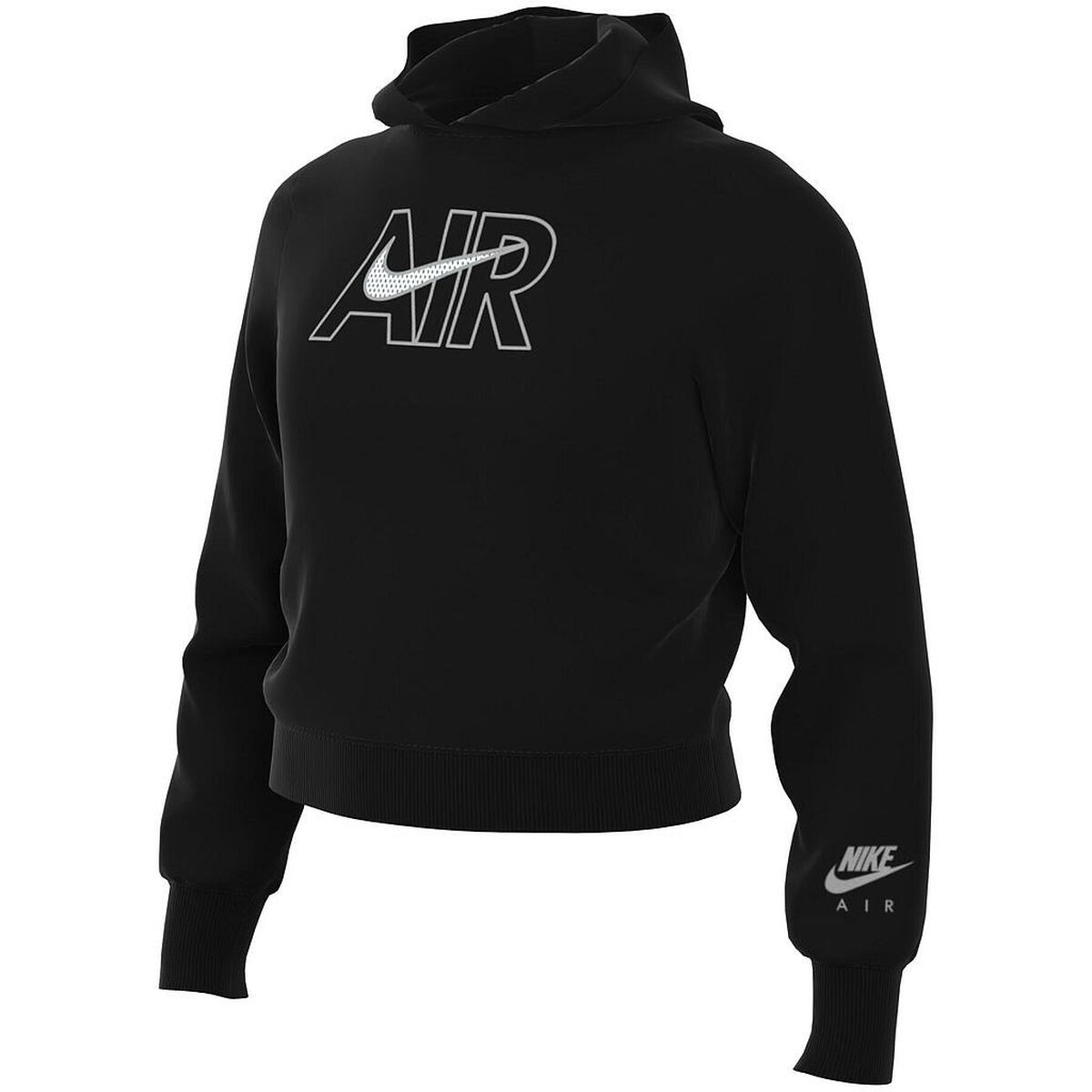 Nike Hooded AIR FT CROP DM8372 010 Kids' Hoodie - Black