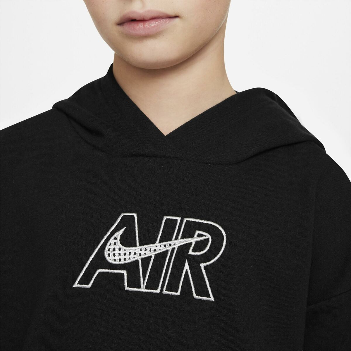 Nike Hooded AIR FT CROP DM8372 010 Kids' Hoodie - Black - product view 9