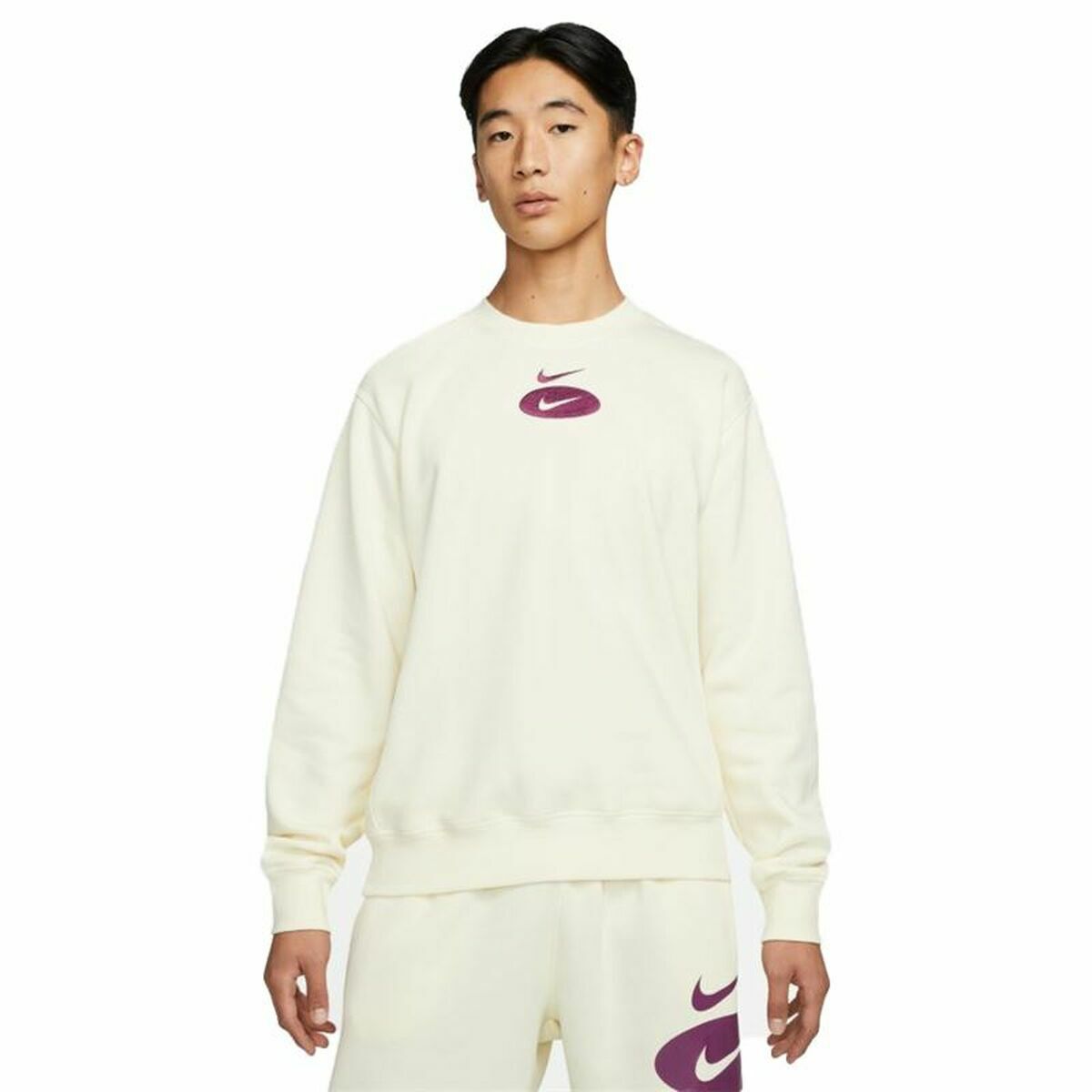 Nike Without Hood Swoosh League Men's Sweatshirt - White - product view 2