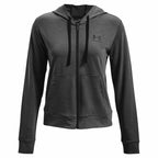 Women’s Hoodie Under Armour Rival Terry FZ With hood Dark grey