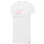Women’s Short Sleeve T-Shirt New Balance Essentials Stacked White
