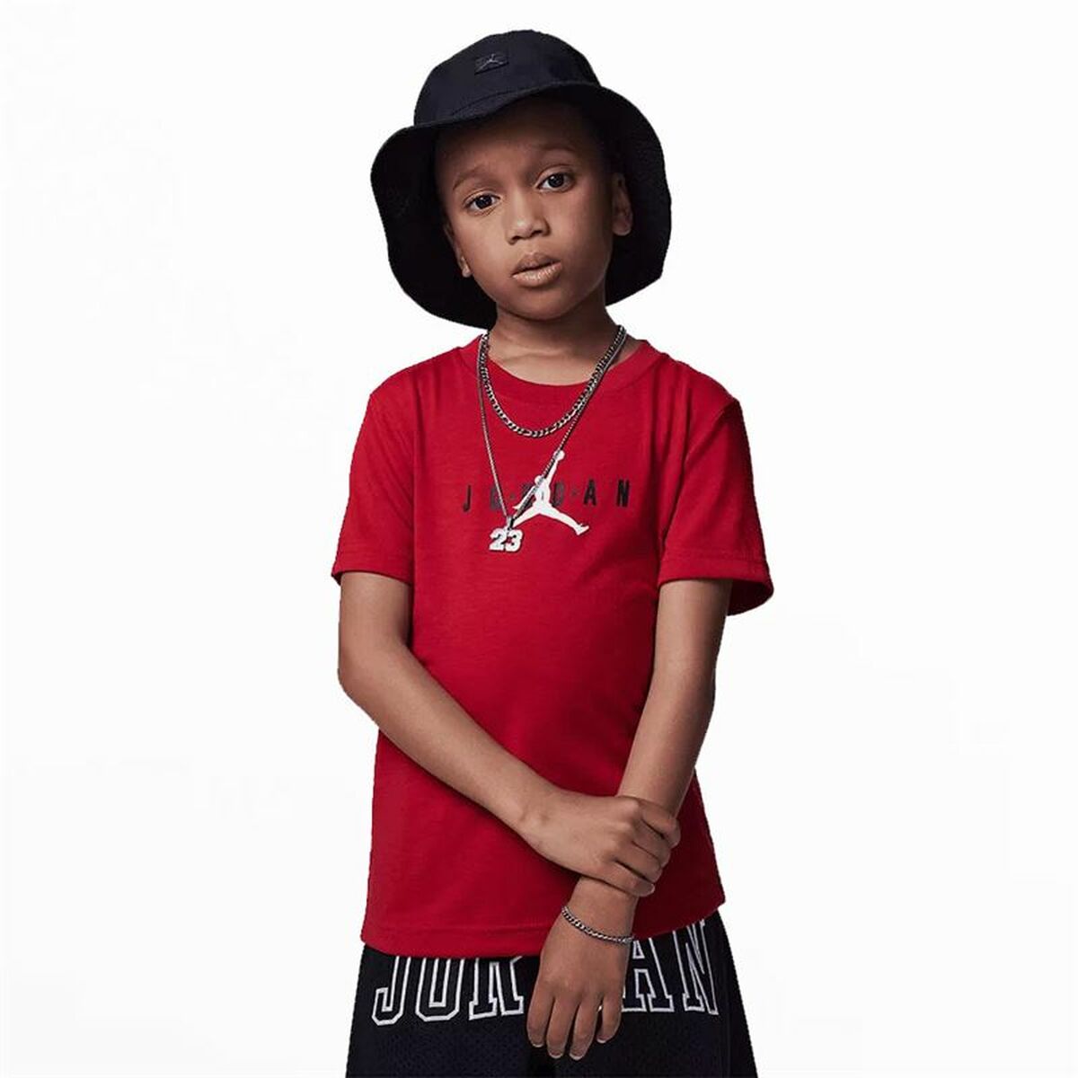 Kinder Kurzarm-T-Shirt Jordan Jumpman Graphic Rot – Produktbild 1