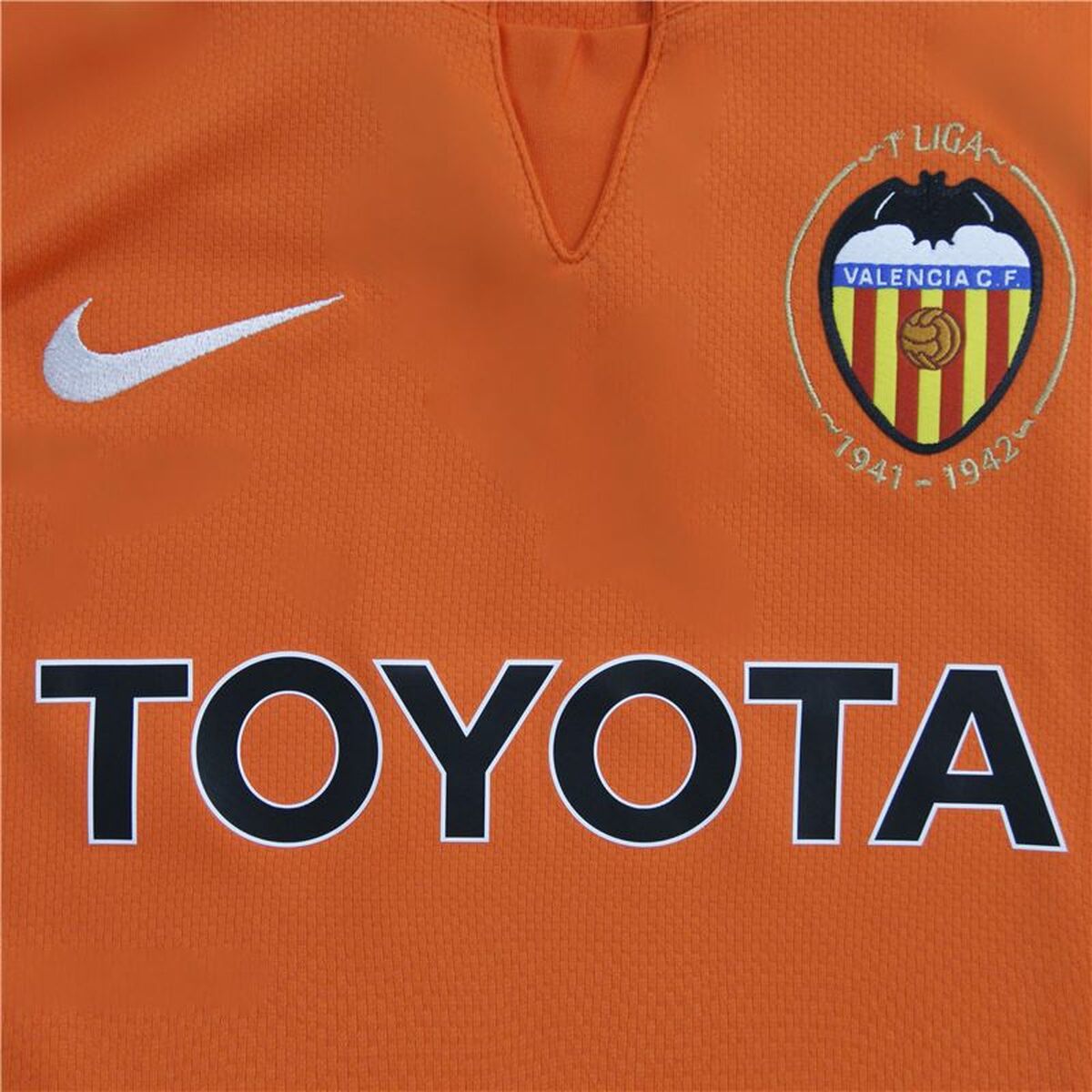 Nike Short Sleeved Football Shirt Valencia CF 07/08 Away Kids' Shirt - Orange - product view 12