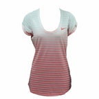 Nike SS Dip Dye Burnout White Women's T-Shirt - Red