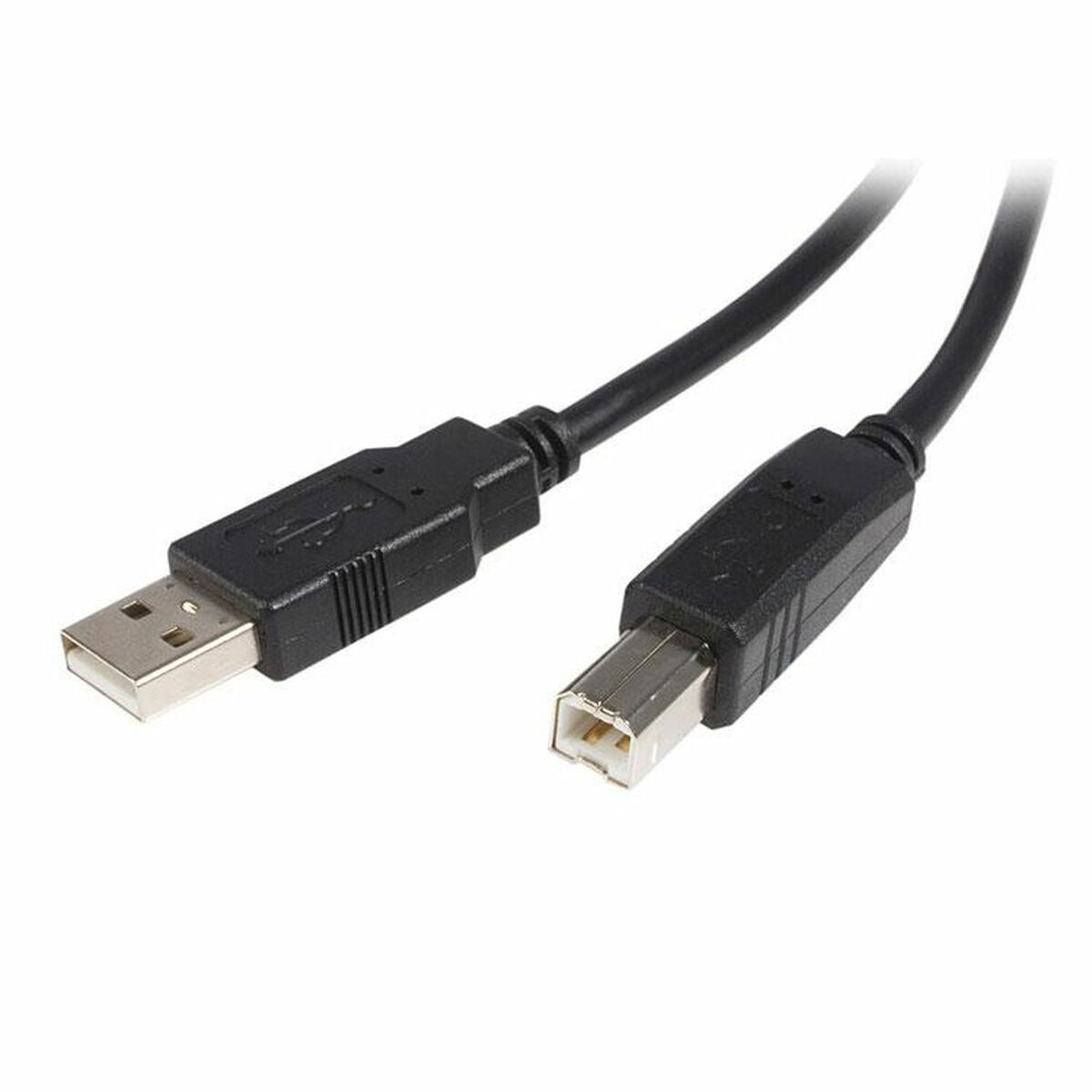 USB A to USB B Cable Startech USB2HAB1M Schwarz – Produktbild 1