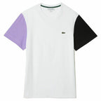 Men’s Short Sleeve T-Shirt Lacoste Colorblock White