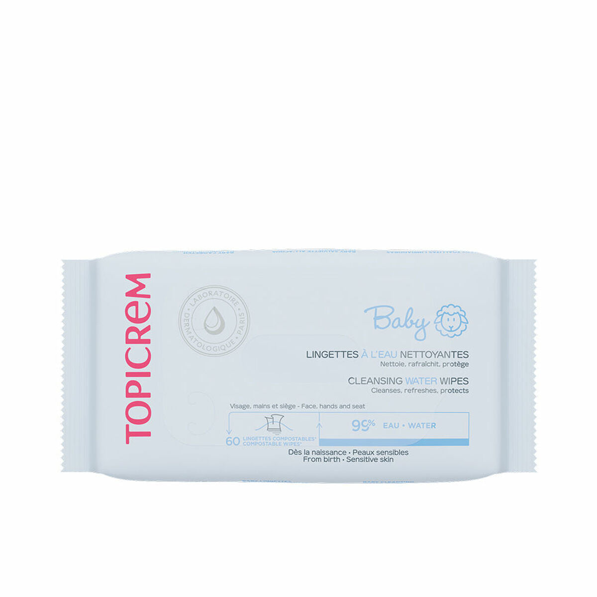 Moist Wipes Topicrem BABY (60 Stück) – Produktbild 1