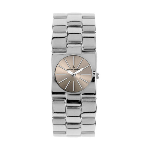 Alpha Saphir Unisex-Armbanduhr 271K Beige Silber