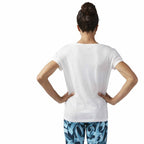 Women’s Short Sleeve T-Shirt Reebok Floral Easy Crossfit White