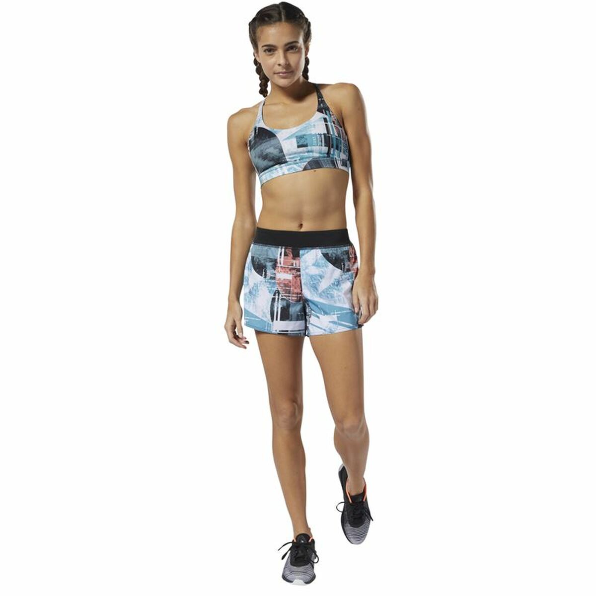 Reebok Sportshorts für Damen Wor Moonshift Sky Blau – Produktansicht 2