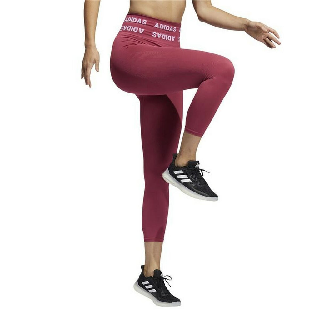 Adidas Aeroknit High-rise Women's Leggings - Red - product view 12