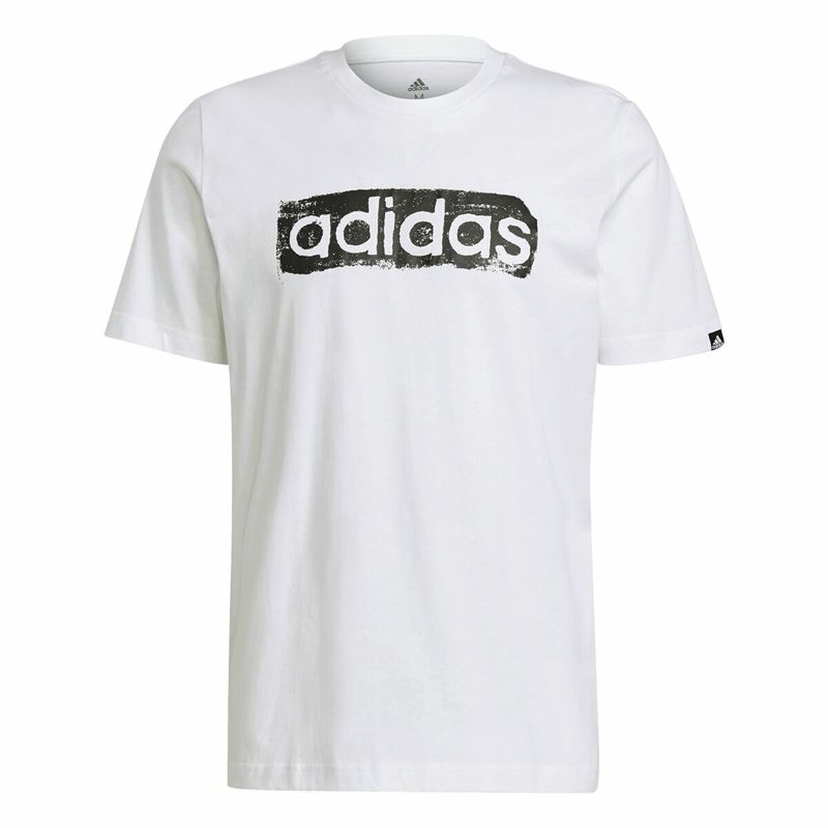 Adidas Brushstroke Logo Men's T-Shirt - White - product view 3