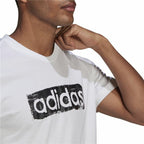 Adidas Brushstroke Logo Men's T-Shirt - White - product view 10
