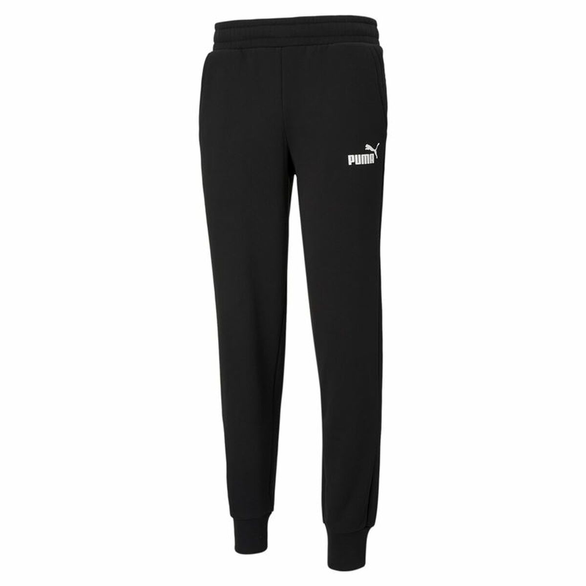 Long Sports Trousers Puma Essentials Logo Black Men