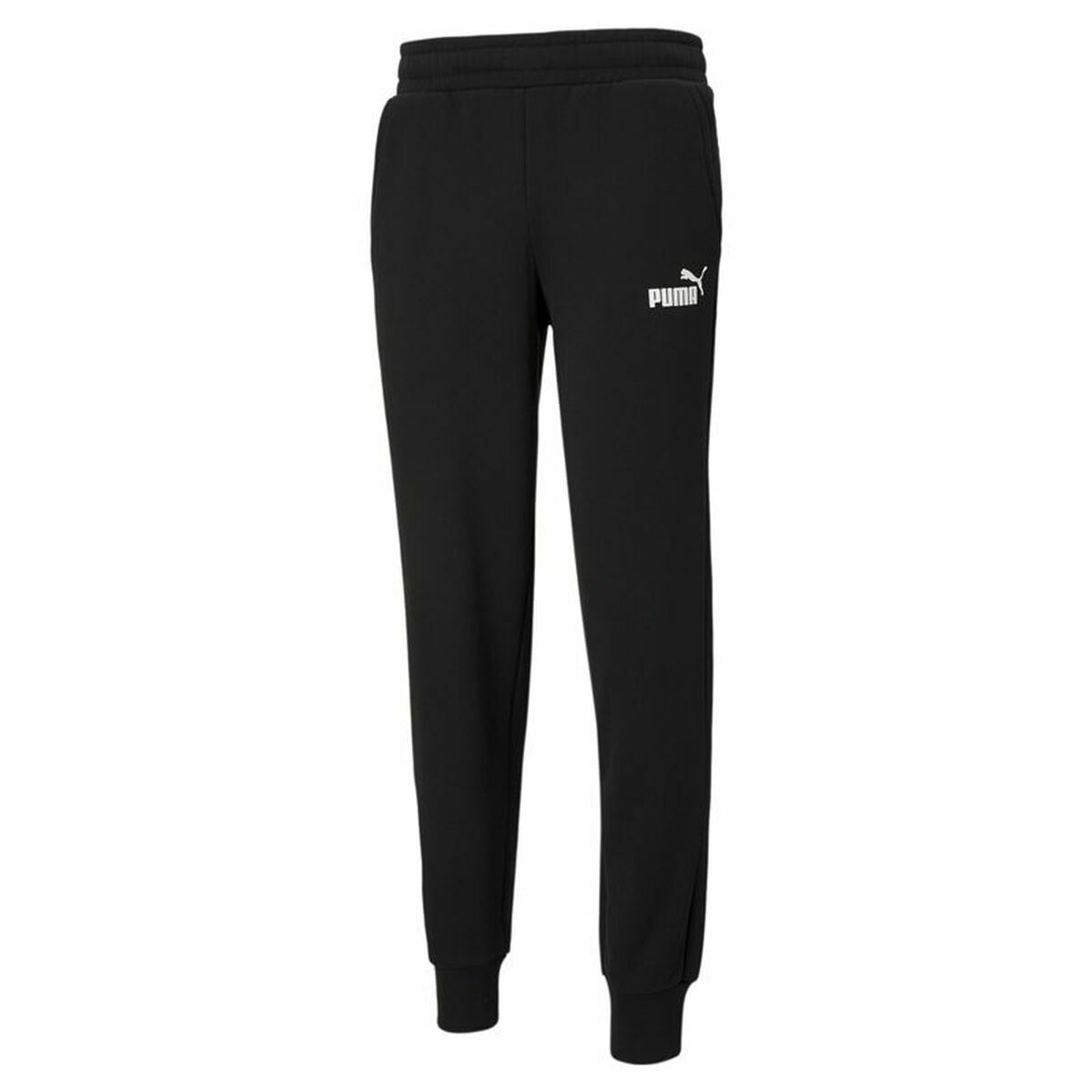 Long Sports Trousers Puma Essentials Logo Black Men