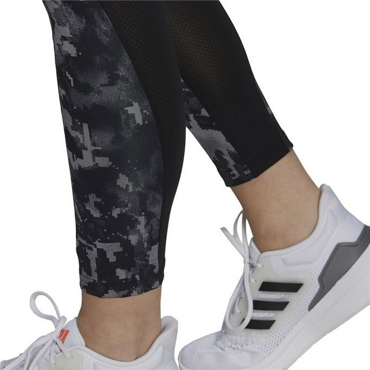 Adidas D2M Print High-rise Women's Leggings - Black - product view 4