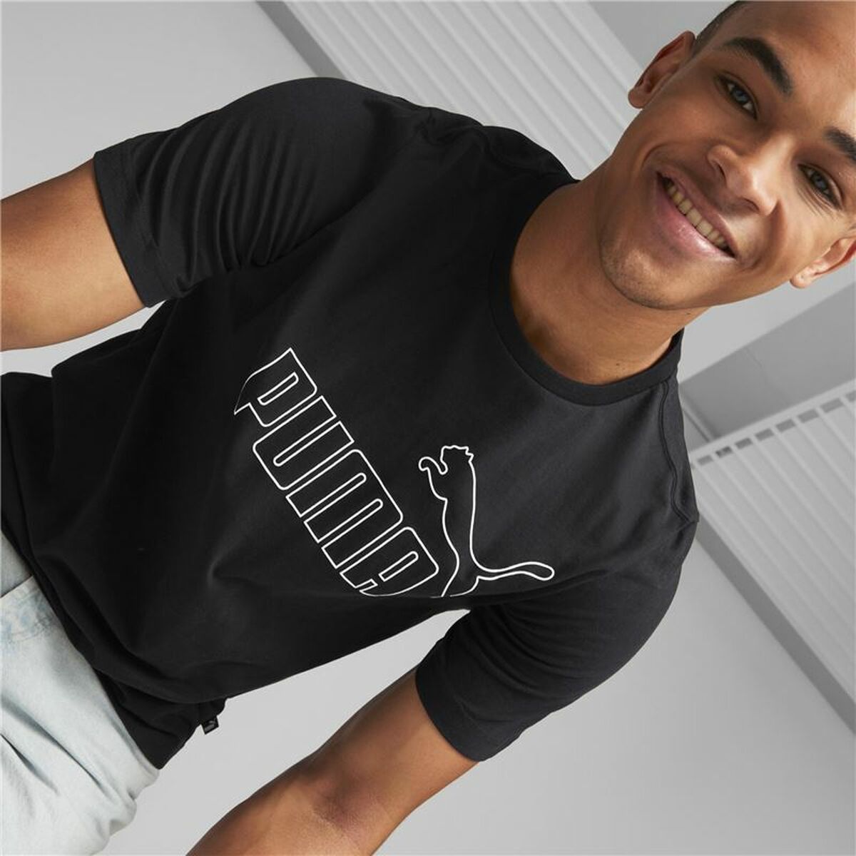 Men’s Short Sleeve T-Shirt Puma Essentials Elevated Black