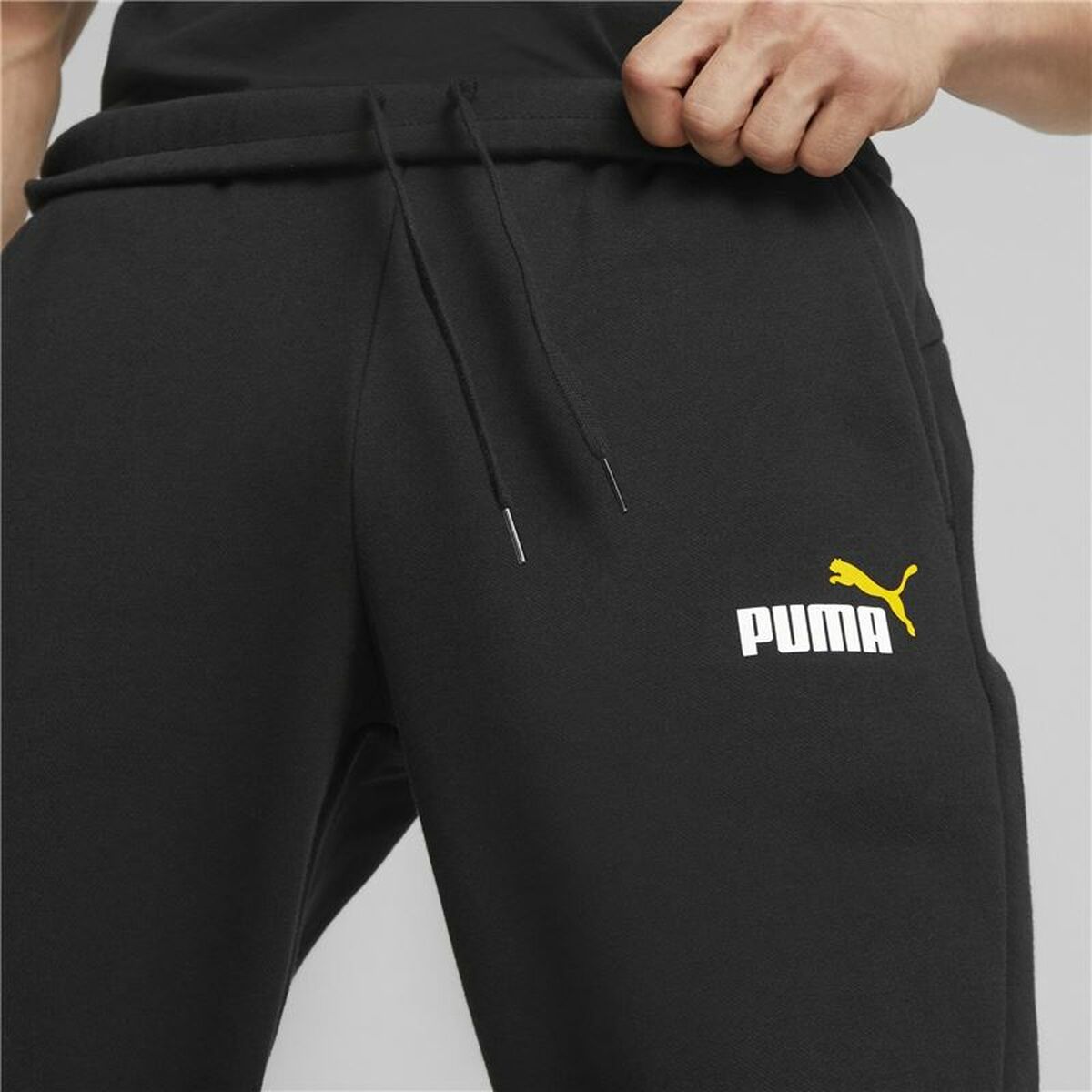Long Sports Trousers Puma ESS+ 2 Col Logo Black Men