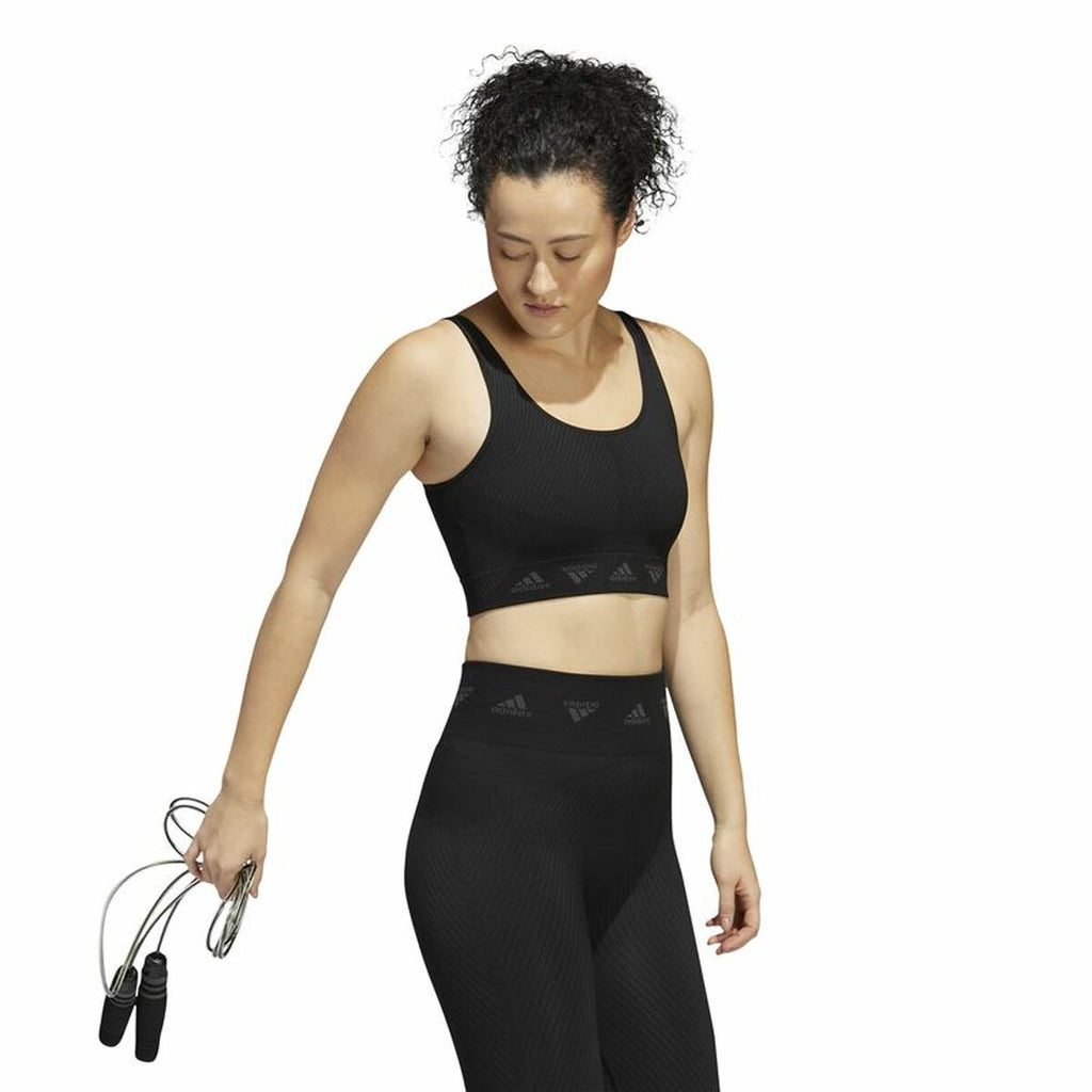Adidas Sports Bra Aeroknit Women's Sports Bra - Black - product view 8