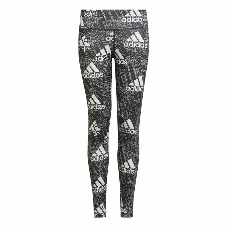 Adidas Designed to Move Girls' Leggings - Black, Grey