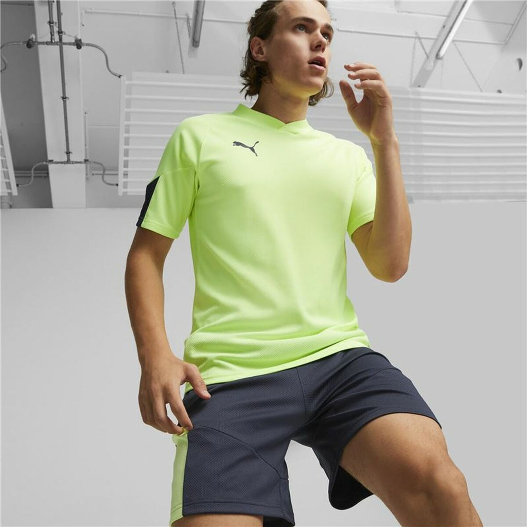 Men’s Short Sleeve T-Shirt Puma Individual Final Lime green Men