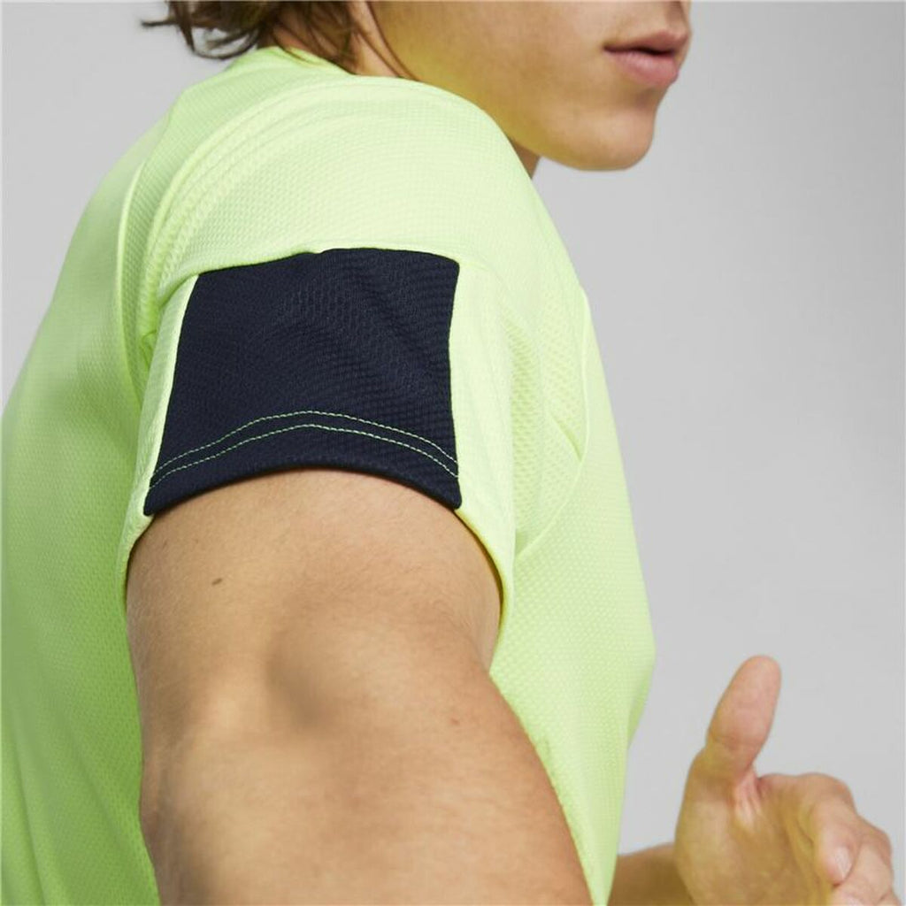 Men’s Short Sleeve T-Shirt Puma Individual Final Lime green Men