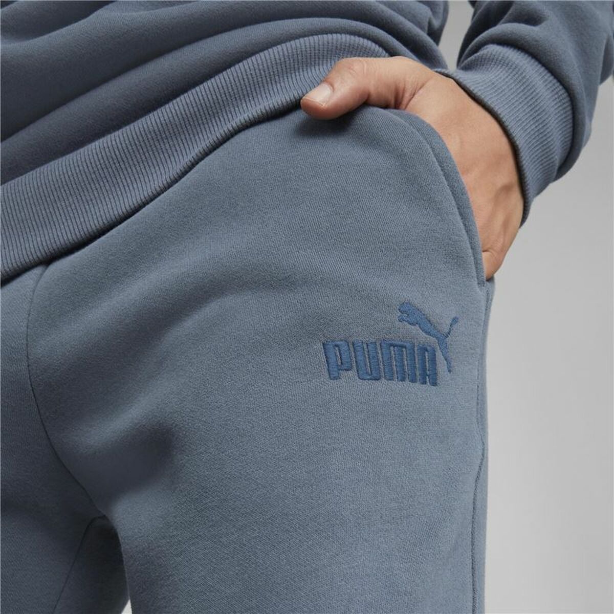 Long Sports Trousers Puma Elevated Light Blue Men