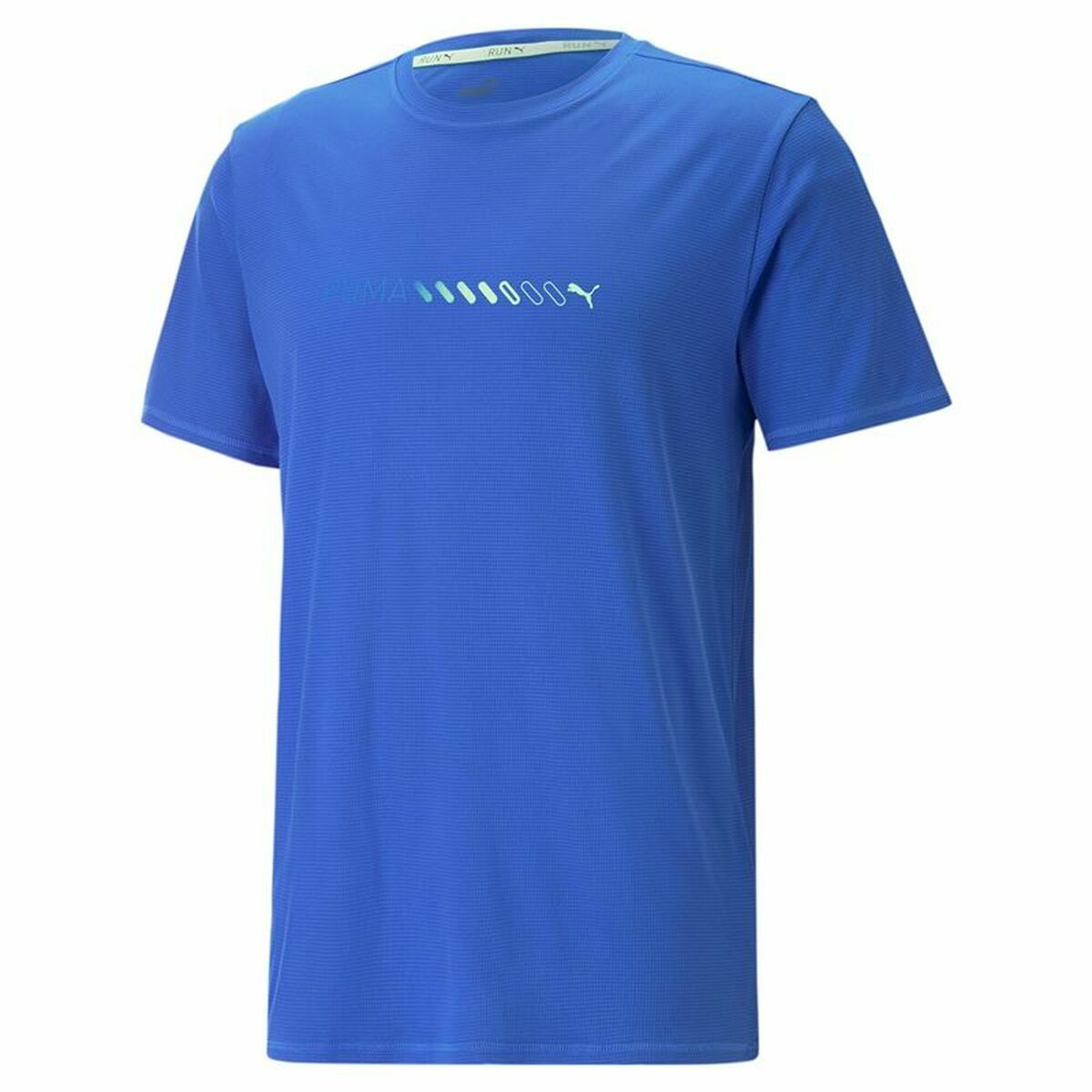 Puma Herren-Kurzarm-T-Shirt Run Favorite Logo Blau – Produktansicht 2
