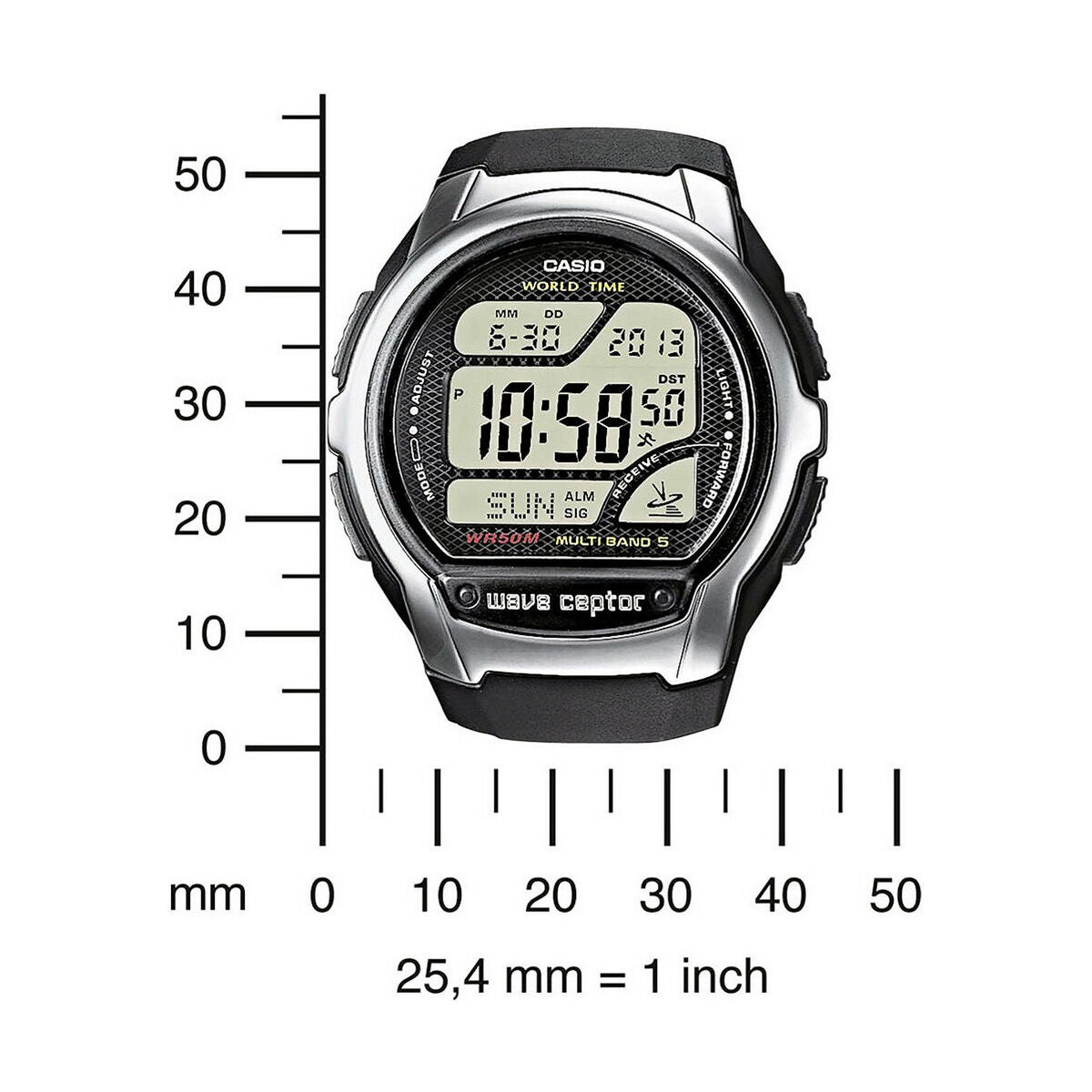Men's Watch Casio WV-58E-1AVEF Black Grey (Ø 43 mm)