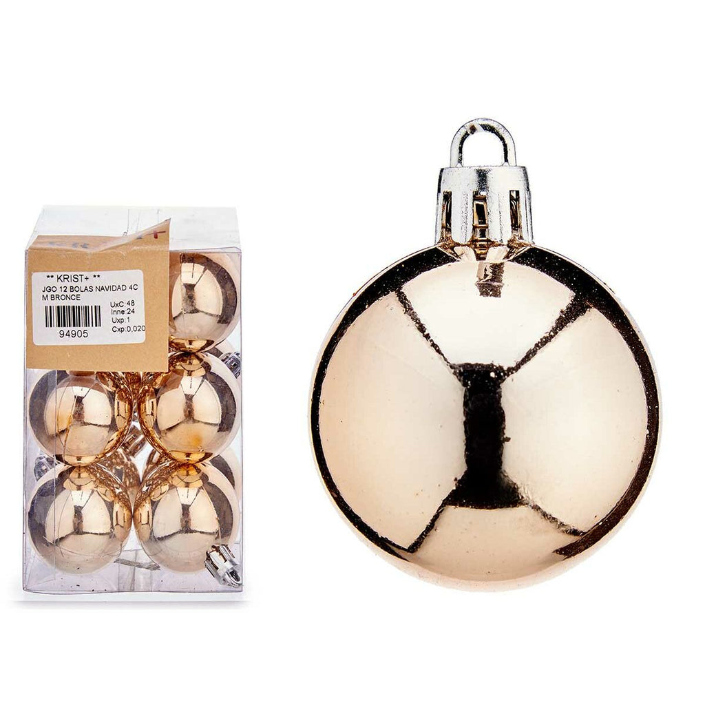 Krist+ Weihnachtskugel-Set 00480-6 Bronze PVC Ø 4 cm – Produktansicht 2