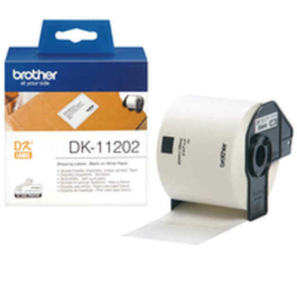 Brother Printer Labels DK11202 Weiß Schwarz – Produktansicht 1