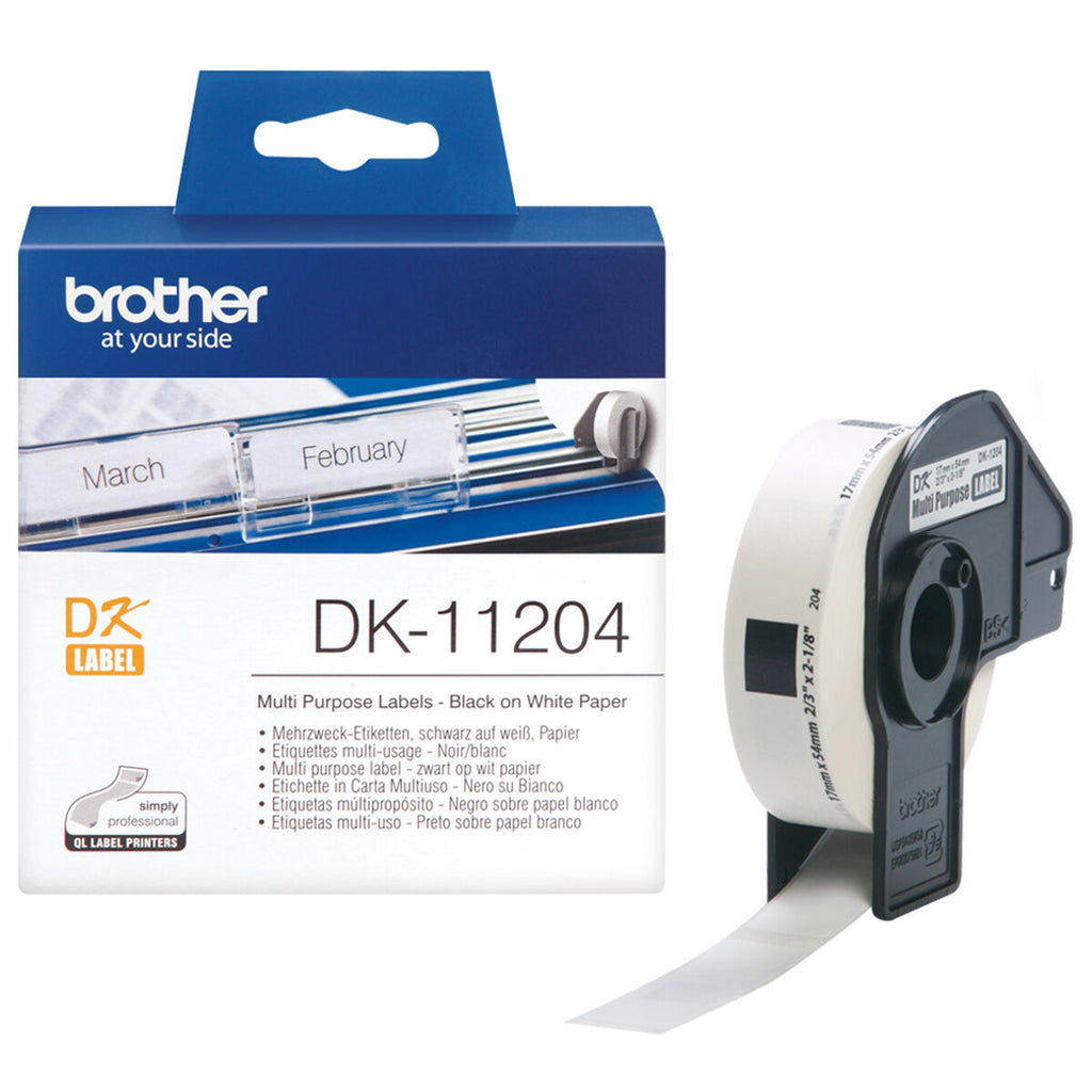 Brother Multipurpose Printer Labels DK11204 Weiß Paper – Produktansicht 1