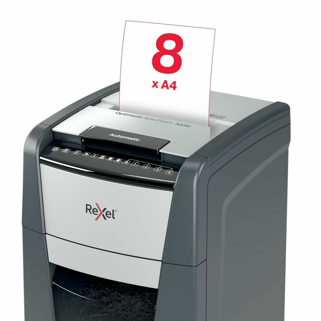Rexel Mikroschnitt-Aktenvernichter Optimum Auto+ 300M 60 L – Produktansicht 3