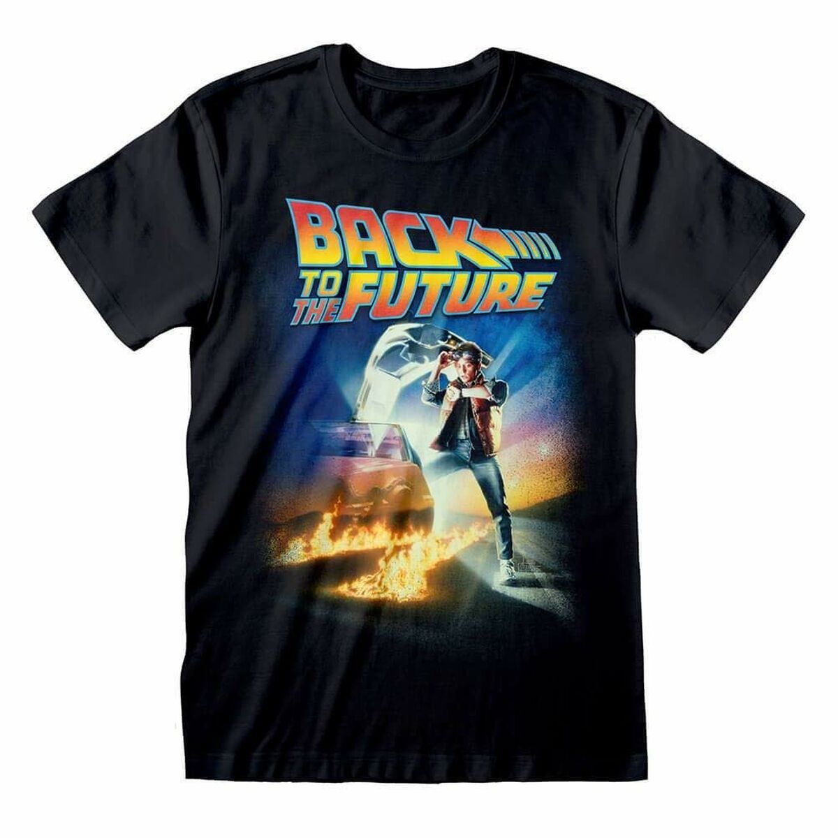 Back to the Future Kurzarm-T-Shirt Poster Schwarz Unisex – Produktansicht 1