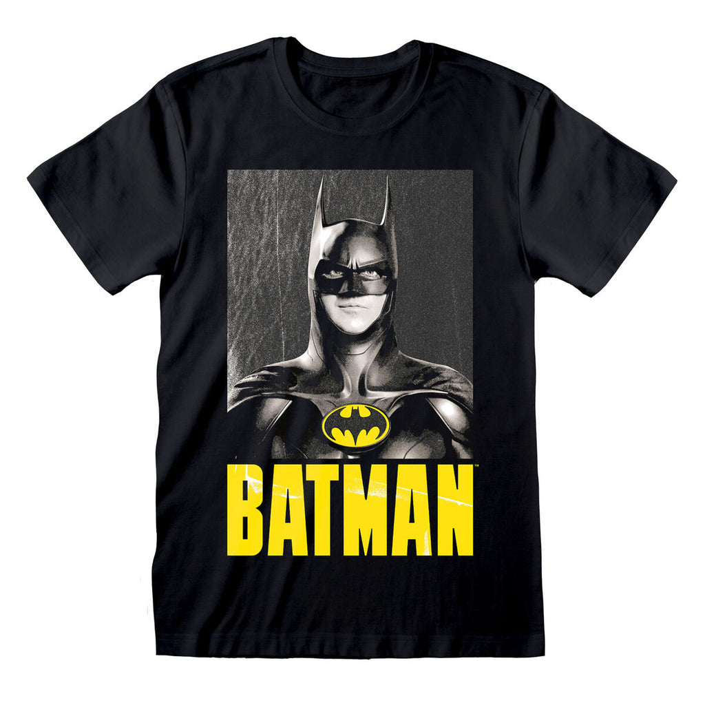 Batman Kurzarm-T-Shirt Keaton Batman Schwarz Unisex – Produktansicht 1
