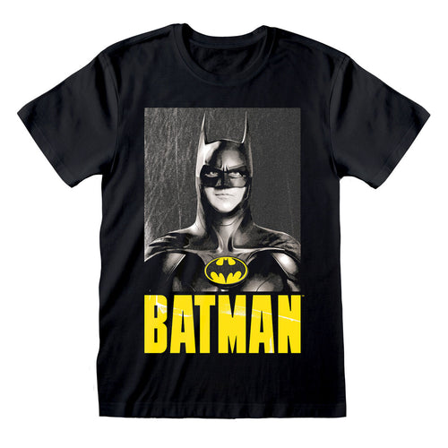 Batman Kurzarm-T-Shirt Keaton Batman Schwarz Unisex – L