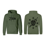The Legend of Zelda Unisex-Hoodie Logo & Shield Grün – Produktansicht 1