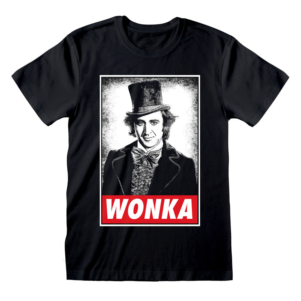 Unisex Short Sleeve T-Shirt Willy Wonka Wonka Schwarz – Produktbild 1